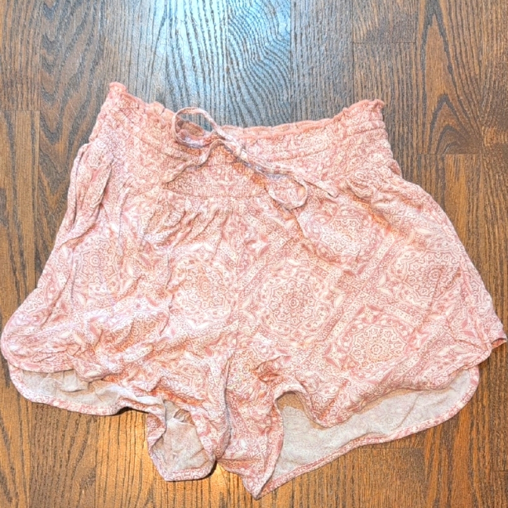 Pink Patterned Women's Sleep Shorts